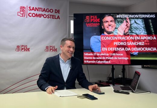 Aitor Bouza anuncia unha mobilización do PSOE en Santiago para amosar o “apoio absoluto e rotundo” a Pedro Sánchez